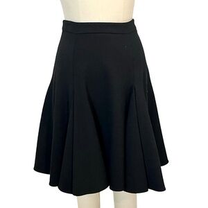 Red Valentino Black Wool Blend Mini Skirt With Soft Pleating - Estimate Size 8 M
